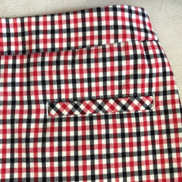 Talbots NWT Red & Black Checkered Pencil Skirt - Picture 5 of 7